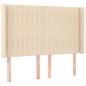 vidaXL Boxspringbett mit Matratze & LED Creme 140x190 cm Stoff vidaXL Boxspringbett mit Matratze & LED Creme 140x190 cm Stoff