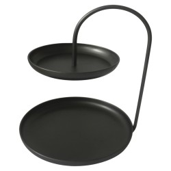 Lesli Living 2-stöckige Etagere Julie 31x30x40 cm Schwarz