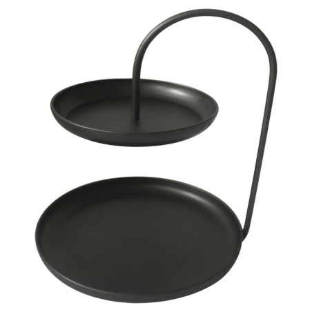 Lesli Living 2-stöckige Etagere Julie 31x30x40 cm Schwarz
