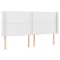 vidaXL Boxspringbett mit Matratze & LED Weiß 160x200 cm Kunstleder vidaXL Boxspringbett mit Matratze & LED Weiß 160x200 cm Kunstleder