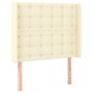 vidaXL Boxspringbett mit Matratze & LED Creme 80x200 cm Kunstleder vidaXL Boxspringbett mit Matratze & LED Creme 80x200 cm Kunstleder