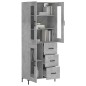 Highboard Betongrau 69,5x34x180 cm Holzwerkstoff Highboard Betongrau 69,5x34x180 cm Holzwerkstoff