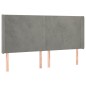 vidaXL Boxspringbett mit Matratze & LED Hellgrau 180x200 cm Samt vidaXL Boxspringbett mit Matratze & LED Hellgrau 180x200 cm Samt