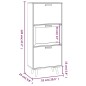 vidaXL Schuhschrank 52x25x120 cm Holzwerkstoff vidaXL Schuhschrank 52x25x120 cm Holzwerkstoff