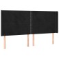 vidaXL Boxspringbett mit Matratze & LED Schwarz 180x200 cm Samt vidaXL Boxspringbett mit Matratze & LED Schwarz 180x200 cm Samt