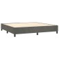 vidaXL Boxspringbett mit Matratze & LED Dunkelgrau 200x200 cm Samt vidaXL Boxspringbett mit Matratze & LED Dunkelgrau 200x200 cm Samt