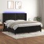 vidaXL Boxspringbett mit Matratze & LED Schwarz 200x200 cm Samt vidaXL Boxspringbett mit Matratze & LED Schwarz 200x200 cm Samt
