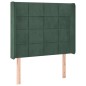 vidaXL Boxspringbett mit Matratze & LED Dunkelgrün 90x190 cm Samt vidaXL Boxspringbett mit Matratze & LED Dunkelgrün 90x190 cm Samt