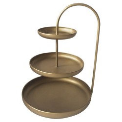 Lesli Living 3-stöckige Etagere Julie 41x29,5x55 cm Gold