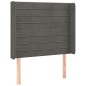 vidaXL Boxspringbett mit Matratze & LED Dunkelgrau 90x200 cm Samt vidaXL Boxspringbett mit Matratze & LED Dunkelgrau 90x200 cm Samt