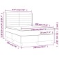 vidaXL Boxspringbett mit Matratze & LED Dunkelblau 140x190 cm Samt vidaXL Boxspringbett mit Matratze & LED Dunkelblau 140x190 cm Samt