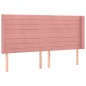 vidaXL Boxspringbett mit Matratze & LED Rosa 180x200 cm Samt vidaXL Boxspringbett mit Matratze & LED Rosa 180x200 cm Samt