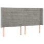 vidaXL Boxspringbett mit Matratze & LED Hellgrau 180x200 cm Samt vidaXL Boxspringbett mit Matratze & LED Hellgrau 180x200 cm Samt