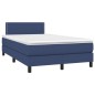vidaXL Boxspringbett mit Matratze Blau 120x200 cm Stoff vidaXL Boxspringbett mit Matratze Blau 120x200 cm Stoff