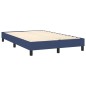 vidaXL Boxspringbett mit Matratze Blau 120x200 cm Stoff vidaXL Boxspringbett mit Matratze Blau 120x200 cm Stoff