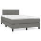 vidaXL Boxspringbett mit Matratze Dunkelgrau 120x200 cm Stoff vidaXL Boxspringbett mit Matratze Dunkelgrau 120x200 cm Stoff