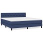 vidaXL Boxspringbett mit Matratze Blau 180x200 cm Stoff vidaXL Boxspringbett mit Matratze Blau 180x200 cm Stoff
