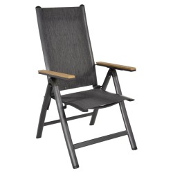 Lesli Living Verstellbarer Stuhl Arezzo 57x69x103 cm Aluminium