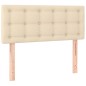 vidaXL Boxspringbett mit Matratze Creme 90x200 cm Stoff vidaXL Boxspringbett mit Matratze Creme 90x200 cm Stoff