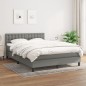 vidaXL Boxspringbett mit Matratze Dunkelgrau 140x200 cm Stoff vidaXL Boxspringbett mit Matratze Dunkelgrau 140x200 cm Stoff