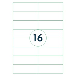 rillprint Selbstklebende Aufkleber Etiketten 105x37 mm 1000 Blatt Weiß