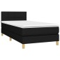 vidaXL Boxspringbett mit Matratze Schwarz 90x200 cm Stoff vidaXL Boxspringbett mit Matratze Schwarz 90x200 cm Stoff
