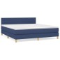 vidaXL Boxspringbett mit Matratze Blau 180x200 cm Stoff vidaXL Boxspringbett mit Matratze Blau 180x200 cm Stoff