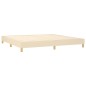 vidaXL Boxspringbett mit Matratze Creme 200x200 cm Stoff vidaXL Boxspringbett mit Matratze Creme 200x200 cm Stoff