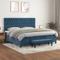 vidaXL Boxspringbett mit Matratze Dunkelblau 200x200 cm Samt vidaXL Boxspringbett mit Matratze Dunkelblau 200x200 cm Samt