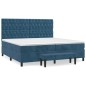 vidaXL Boxspringbett mit Matratze Dunkelblau 200x200 cm Samt vidaXL Boxspringbett mit Matratze Dunkelblau 200x200 cm Samt