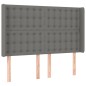 vidaXL Boxspringbett mit Matratze & LED Dunkelgrau 140x200 cm Stoff vidaXL Boxspringbett mit Matratze & LED Dunkelgrau 140x200 cm Stoff