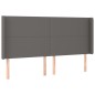 vidaXL Boxspringbett mit Matratze & LED Grau 160x200 cm Kunstleder vidaXL Boxspringbett mit Matratze & LED Grau 160x200 cm Kunstleder