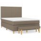 vidaXL Boxspringbett mit Matratze Taupe 140x190 cm Stoff vidaXL Boxspringbett mit Matratze Taupe 140x190 cm Stoff