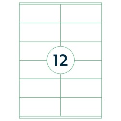 rillprint Selbstklebende Aufkleber Etiketten 105x48 mm 1000 Blatt Weiß