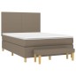 vidaXL Boxspringbett mit Matratze Taupe 140x190 cm Stoff vidaXL Boxspringbett mit Matratze Taupe 140x190 cm Stoff