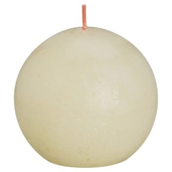 Bolsius Rustikale Kugelkerzen Shine 6 Stk. 76x71 mm Perlweiß