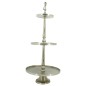 Lesli Living 3-stöckige dekorative Halterung Etagere Gebürstetes Silber Lesli Living 3-stöckige dekorative Halterung Etagere Gebürstetes Silber