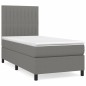vidaXL Boxspringbett mit Matratze Dunkelgrau 80x200 cm Stoff vidaXL Boxspringbett mit Matratze Dunkelgrau 80x200 cm Stoff