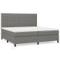 vidaXL Boxspringbett mit Matratze Dunkelgrau 200x200 cm Stoff vidaXL Boxspringbett mit Matratze Dunkelgrau 200x200 cm Stoff