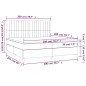 vidaXL Boxspringbett mit Matratze Dunkelgrau 200x200 cm Stoff vidaXL Boxspringbett mit Matratze Dunkelgrau 200x200 cm Stoff