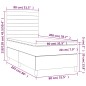 vidaXL Boxspringbett mit Matratze Dunkelgrau 80x200 cm Stoff vidaXL Boxspringbett mit Matratze Dunkelgrau 80x200 cm Stoff