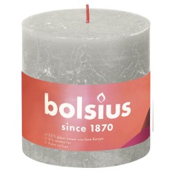 Bolsius Rustikale Stumpenkerzen Shine 3 Stk. 100x100 mm Sandgrau