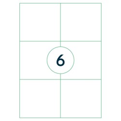 rillprint Selbstklebende Aufkleber Etiketten 105x99 mm 500 Blatt Weiß