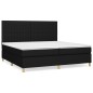 vidaXL Boxspringbett mit Matratze Schwarz 200x200 cm Stoff vidaXL Boxspringbett mit Matratze Schwarz 200x200 cm Stoff