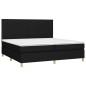 vidaXL Boxspringbett mit Matratze Schwarz 200x200 cm Stoff vidaXL Boxspringbett mit Matratze Schwarz 200x200 cm Stoff