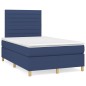 vidaXL Boxspringbett mit Matratze Blau 120x200 cm Stoff vidaXL Boxspringbett mit Matratze Blau 120x200 cm Stoff