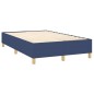 vidaXL Boxspringbett mit Matratze Blau 120x200 cm Stoff vidaXL Boxspringbett mit Matratze Blau 120x200 cm Stoff