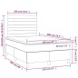 vidaXL Boxspringbett mit Matratze Blau 120x200 cm Stoff vidaXL Boxspringbett mit Matratze Blau 120x200 cm Stoff