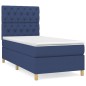 vidaXL Boxspringbett mit Matratze Blau 80x200 cm Stoff vidaXL Boxspringbett mit Matratze Blau 80x200 cm Stoff