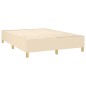 vidaXL Boxspringbett mit Matratze Creme 140x190 cm Stoff vidaXL Boxspringbett mit Matratze Creme 140x190 cm Stoff